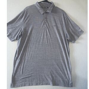 Travis Mathew Polo Shirt Mens XL Gray Heathered Golf Active Wear